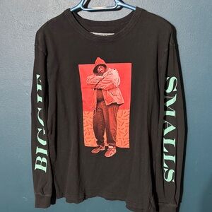 Biggie Smalls Notorious B.I.G Black Long Sleeve Tee